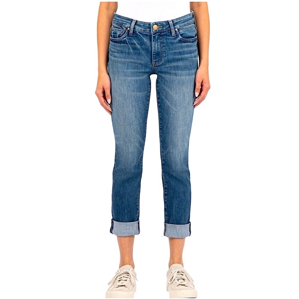 Kut From The Kloth Jean Catherine Boyfriend Women’s sz 8 Blue Mid Rise